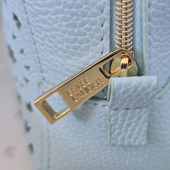 Estee Lauder Cosmetic Bag Laser Cut Baby Blue - Picture 5 of 8